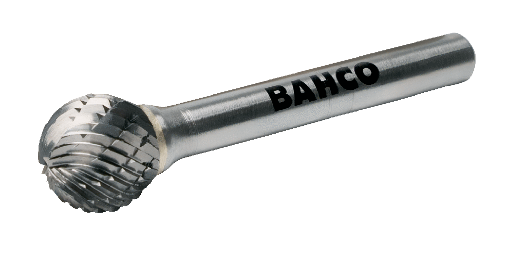 Bahco 9,6 mm x 9,6 mm - Ø21/11 Küresel Başlı Karbür Döner Çapaklar 6 mm