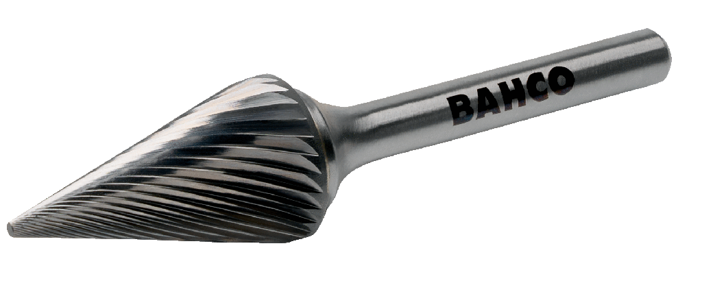 Bahco 6 mm x 20 mm - Ø18 Sivri Burunlu Konik Başlı Karbür Döner Çapaklar 6 mm