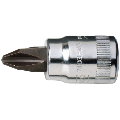 [6709PH-2] 1/4” kare şaft lokma, phillips vidalar için