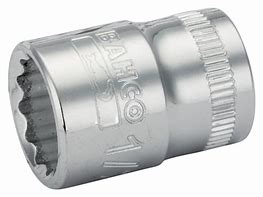 [A7400DZ-17/32] Bahco Standart lokma,3/8” kare şaft. Çift altıgen, inç. İnce çeper
