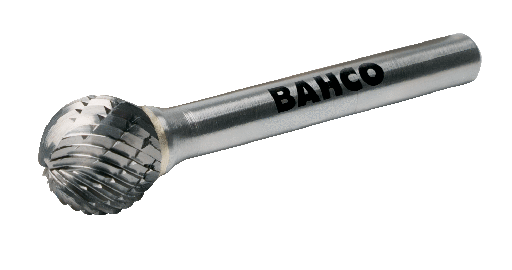 [D1009M06X] Bahco 9,6 mm x 9,6 mm - Ø21/11 Küresel Başlı Karbür Döner Çapaklar 6 mm